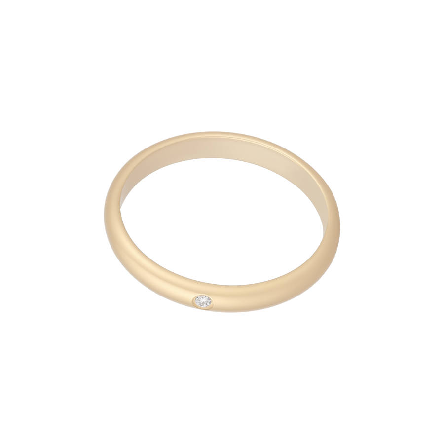 CARTIER 1895 Series 18K Gold Diamond Rings Unisex Gold