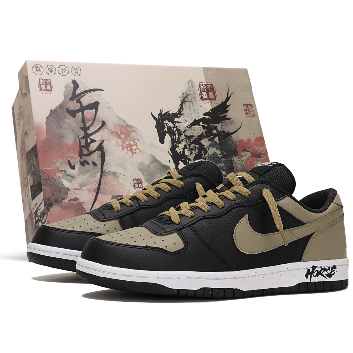 Nike Nike Big Abrasion Resistant Breathable Abrasion Resistant Breathable Low top Skateboard Shoes Men's Black Brown