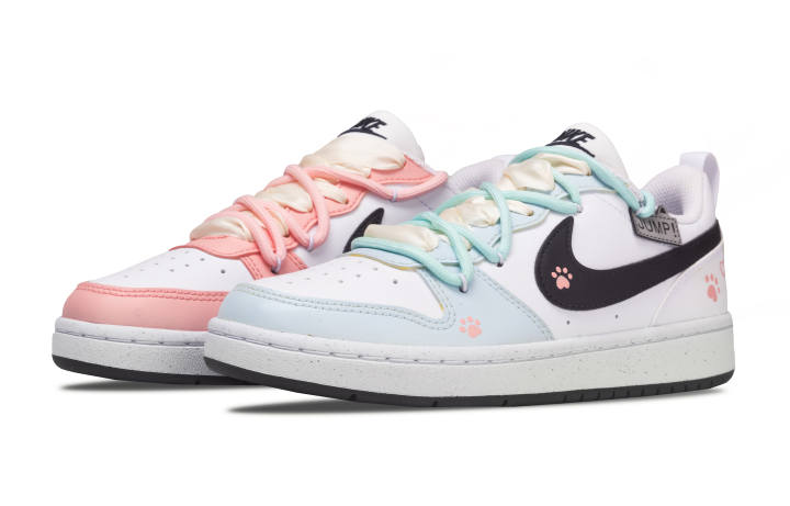 Nike Nike Court Burrow Low top Skateboard Shoes Women's Blue Pink