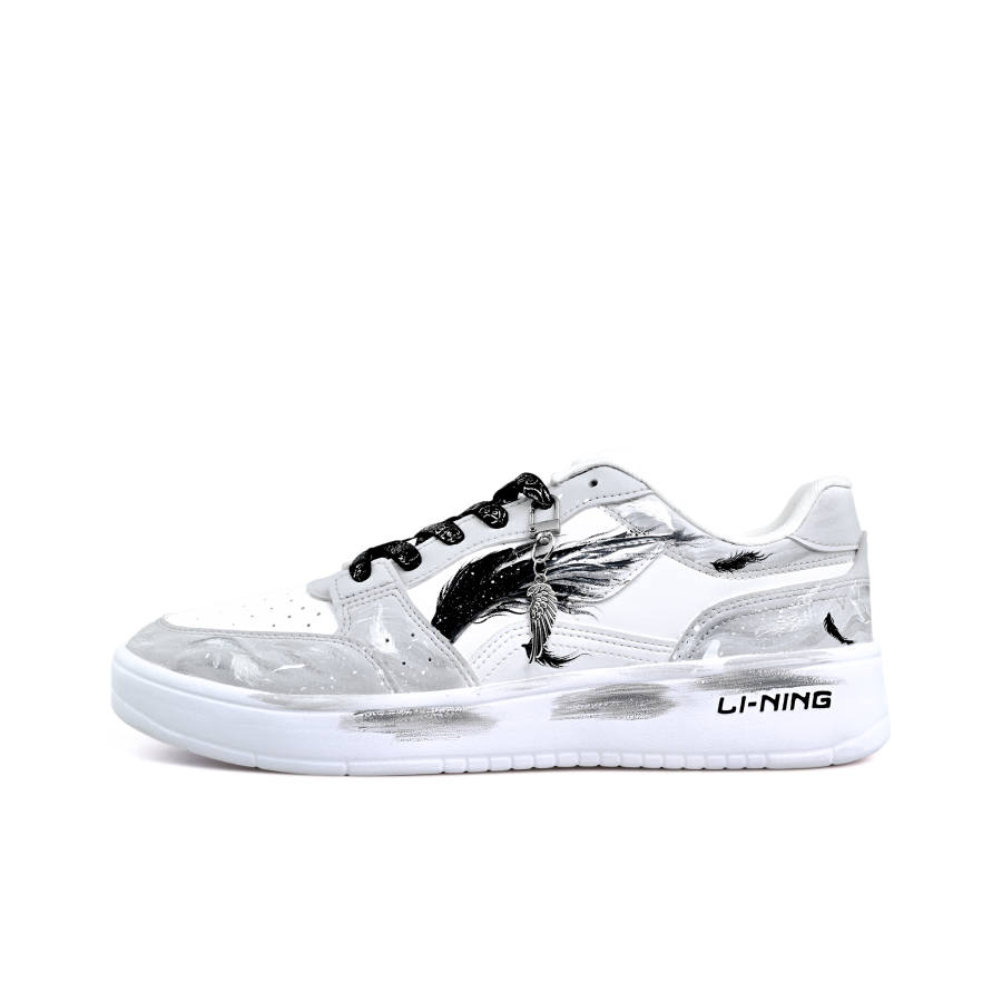 Li-Ning Li Ning Sycee Slip Resistant, Abrasion Resistant, Breathable, Height Increasing Low top Skateboard Shoes Men's