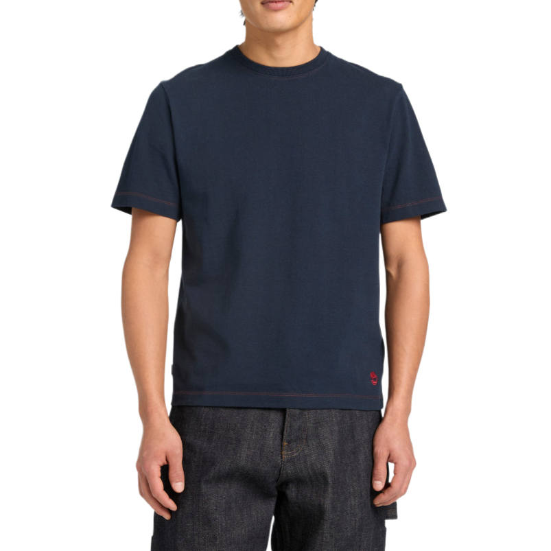 Timberland T Shirts Unisex Dark Sapphire Crew Neck Moderate Straight Fit