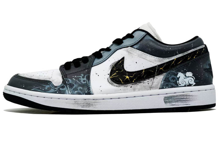 Jordan Jordan Air Jordan 1 Auspicious Phoenix Striding On Clouds Artificial Leather, Leather Abrasion Resistant Breathable
