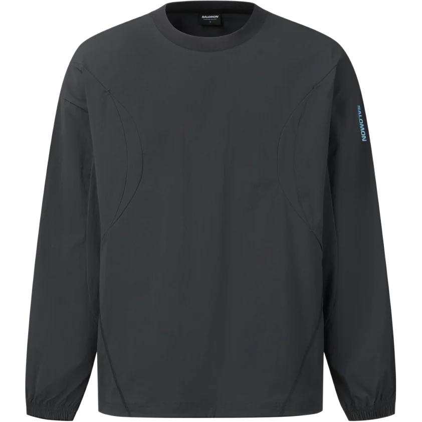 SALOMON Sweatshirts Men's Navy Blue Black Crew Neck Moderate