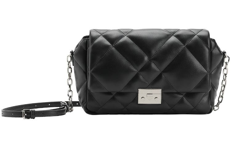 URBAN REVIVO Artificial Leather Shoulder Bag, Crossbody Bag Women's Black