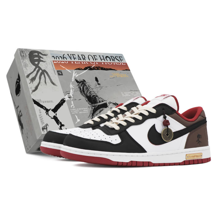 Nike Nike Big Low Lu Abrasion Resistant Breathable Abrasion Resistant Breathable Low top Skateboard Shoes Men's Mocha