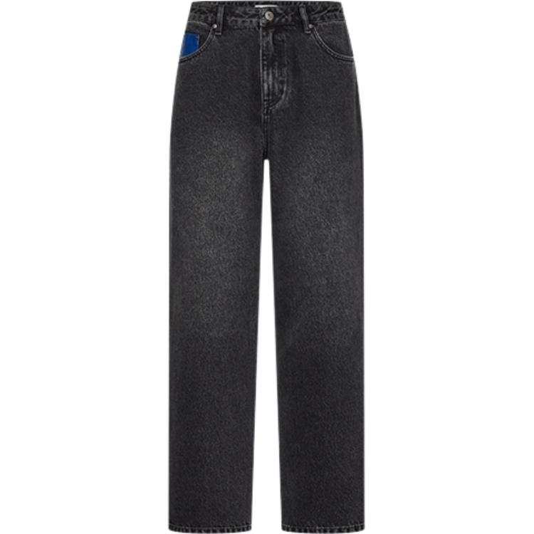 URBAN REVIVO Jeans Men's Black Moderate Wide Leg Pants