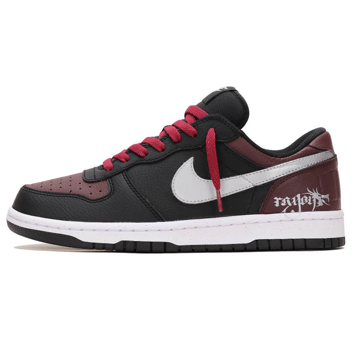 Nike Nike Big Abrasion Resistant Breathable Low top Skateboard Shoes Men's Black Purple