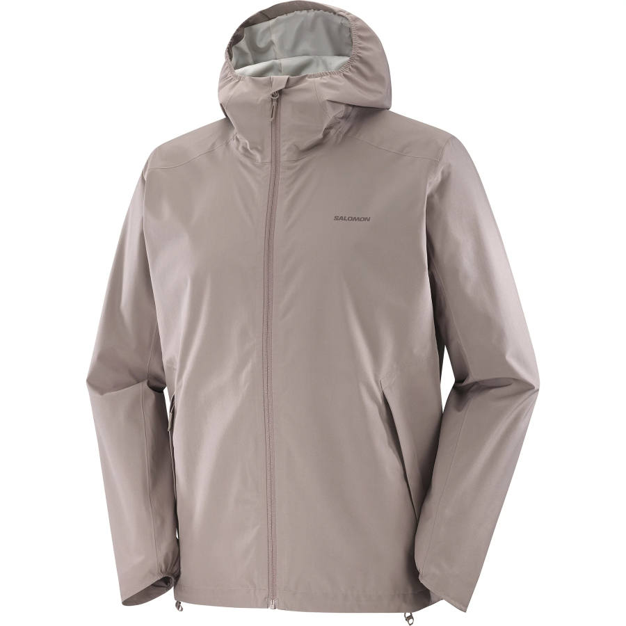 SALOMON Jackets Men's Iron Gray Hooded Non Detachable Moderate Straight Fit