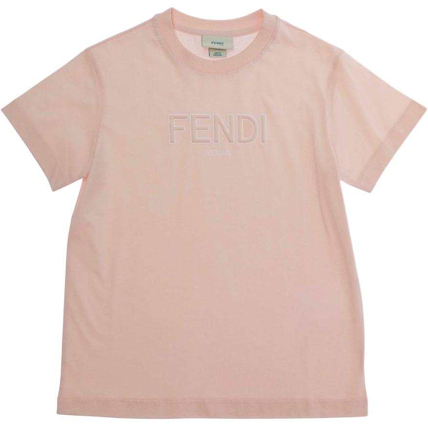 FENDI Kids T Shirts Crew Neck Moderate Non Stretch
