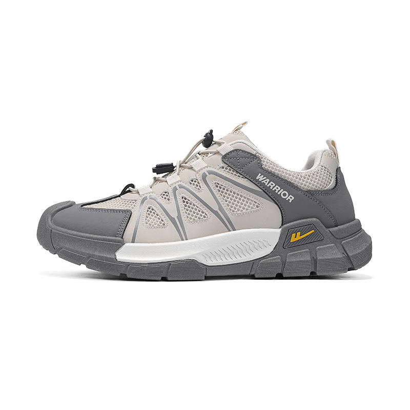 Warrior Abrasion Resistant, Lightweight, And Breathable Low top Casual Shoes Men's Beige Dark Gray