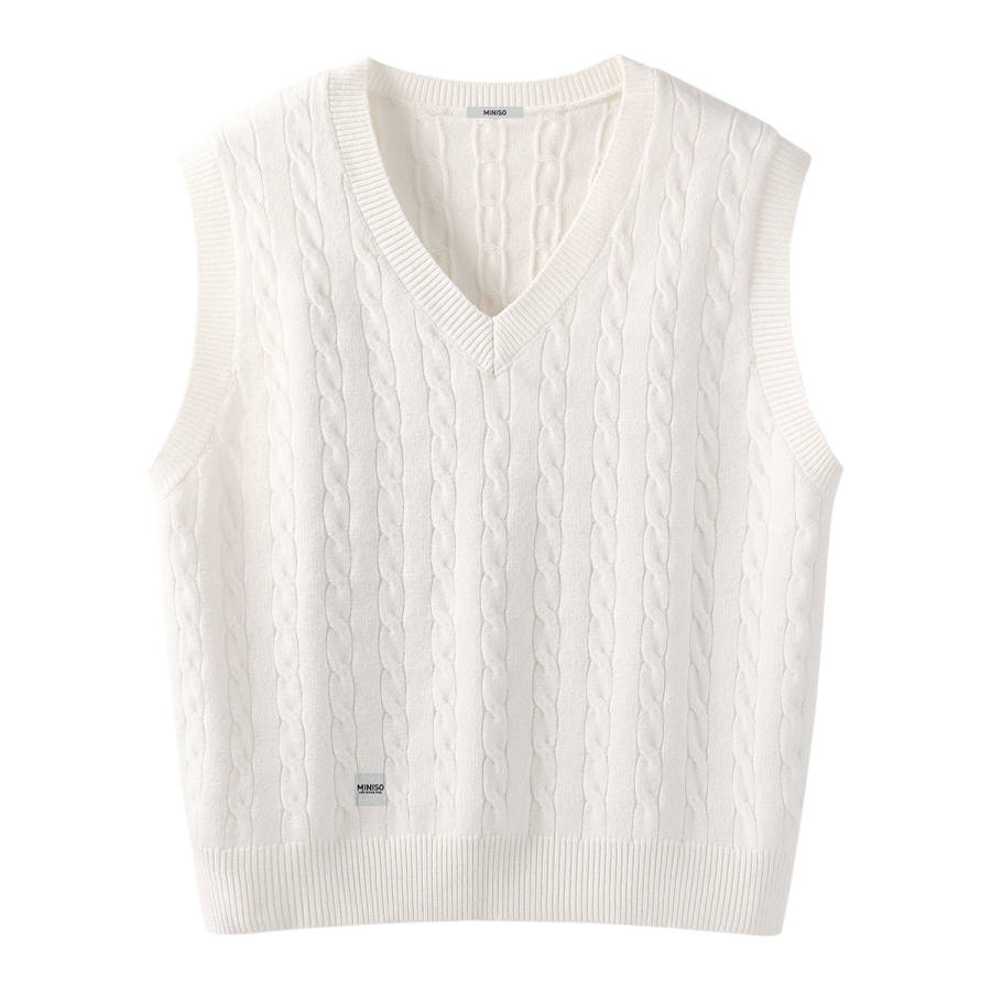 MINISO Tank Tops Women's V Neck Thickened And Fleece Lined Other
