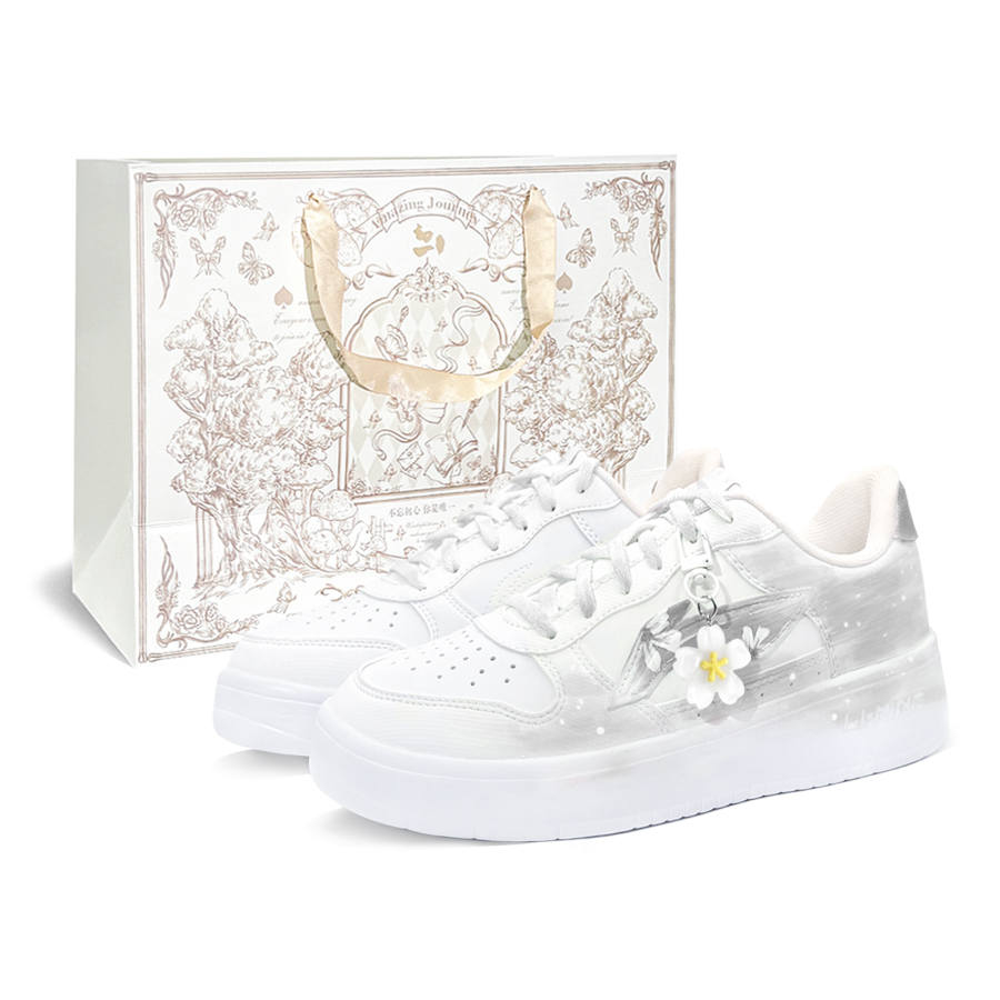 Li-Ning Li Ning Floating Boat Shopping Bag, Starlight Grass, First Moon Culture V Low top Skateboard Shoes Women's White Gray