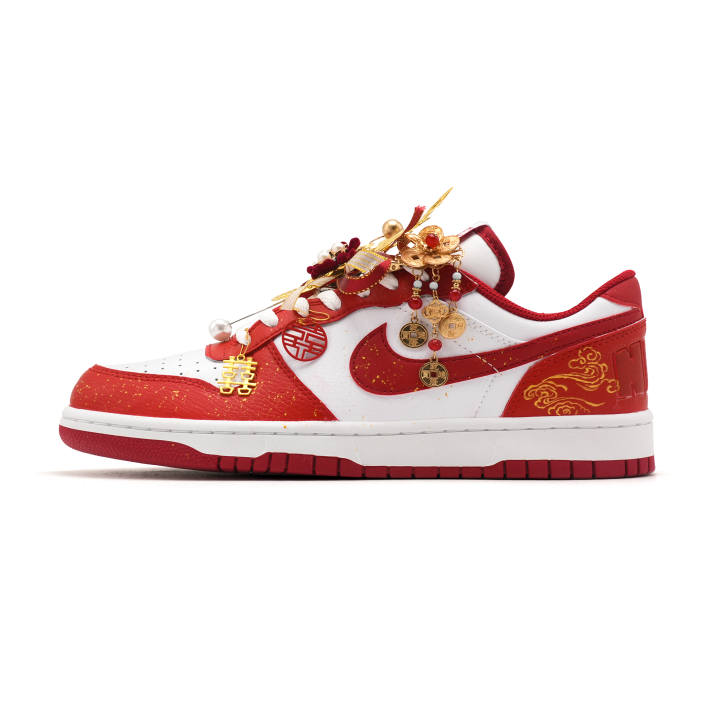 Nike Nike Big Ma Yun Auspicious, Wedding Shoes Leather Coverage Cushioning Abrasion Resistant Breathable Low top