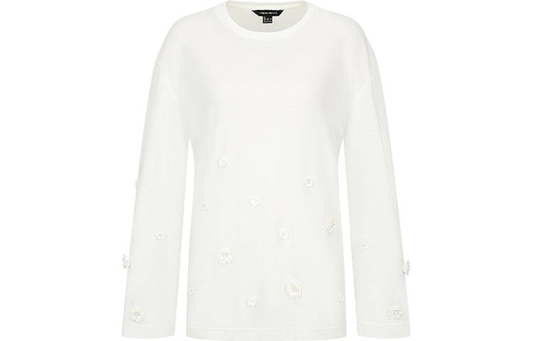 URBAN REVIVO T Shirts Women's White Crew Neck