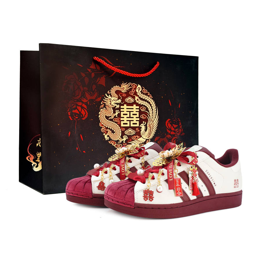 Adidas Originals Superstar 2 Abrasion Resistant Low top Skateboard Shoes Unisex Red White