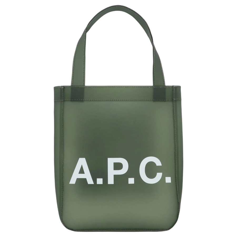 A.P.C Thermoplastic PU Tote Handbag Women's Green