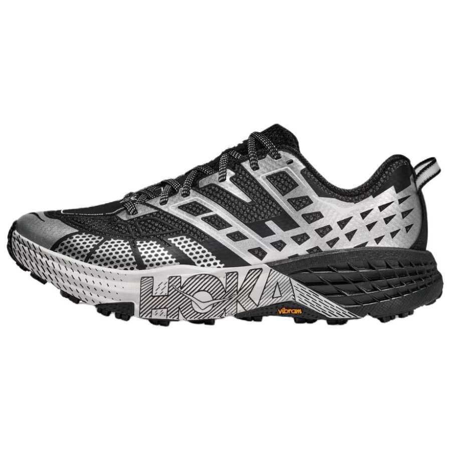 HOKA ONE ONE SPEEDGOAT 2 Slip Resistant And Breathable Support Low top Casual Running Shoes Unisex Gray Black