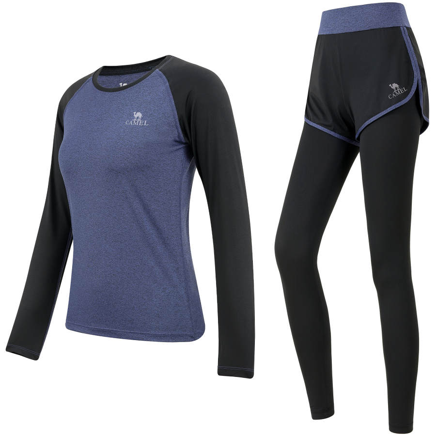 CAMEL Fitness Sets Women's Crew Neck Moderate