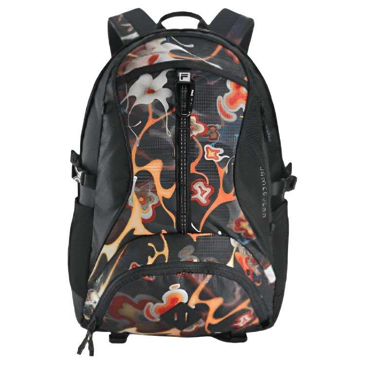 FILA FILA Fabric Backpack Unisex Black Red