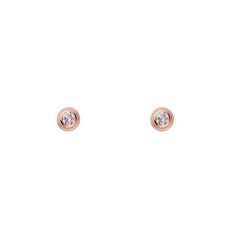 CARTIER Stud Earrings Women's Rose Gold