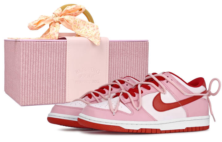 Nike Nike Dunk Peach Blossom Abrasion Resistant Abrasion Resistant Low top Skateboard Shoes Women's Pink