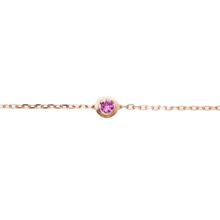 CARTIER D'Amour Collection 18K Gold Sapphire Bracelets Unisex Rose Gold