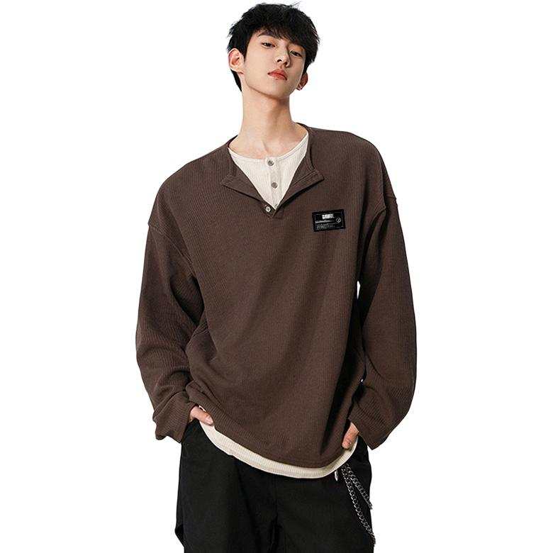 ZIAREL ZIAREL Sweatshirts Unisex Crew Neck Moderate Mock Two Piece