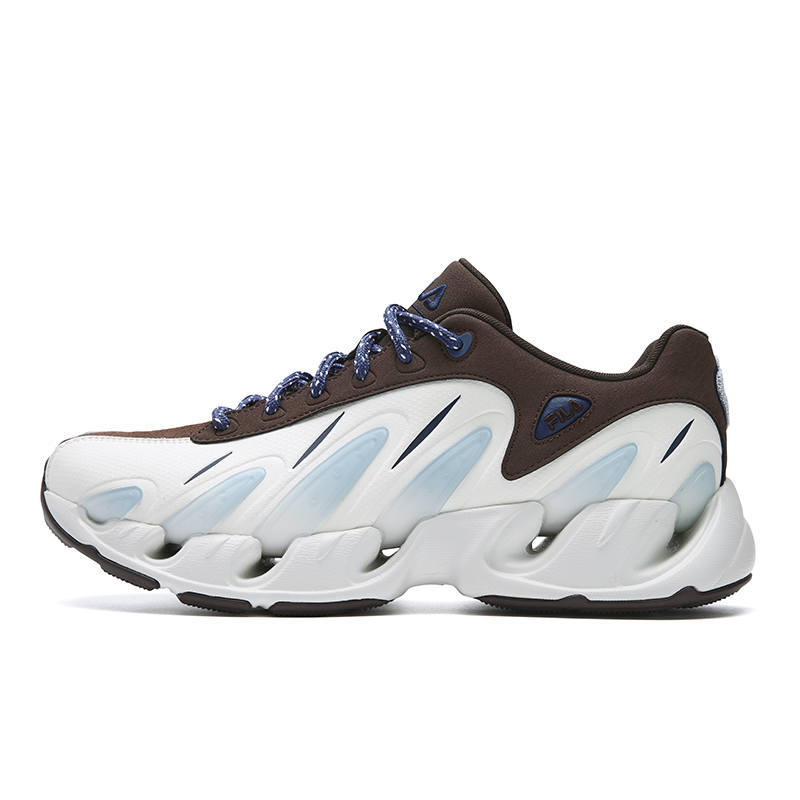 FILA Cushioning Abrasion Resistant Lightweight Height Increasing Low top Chunky Sneakers Men's Garden Brown