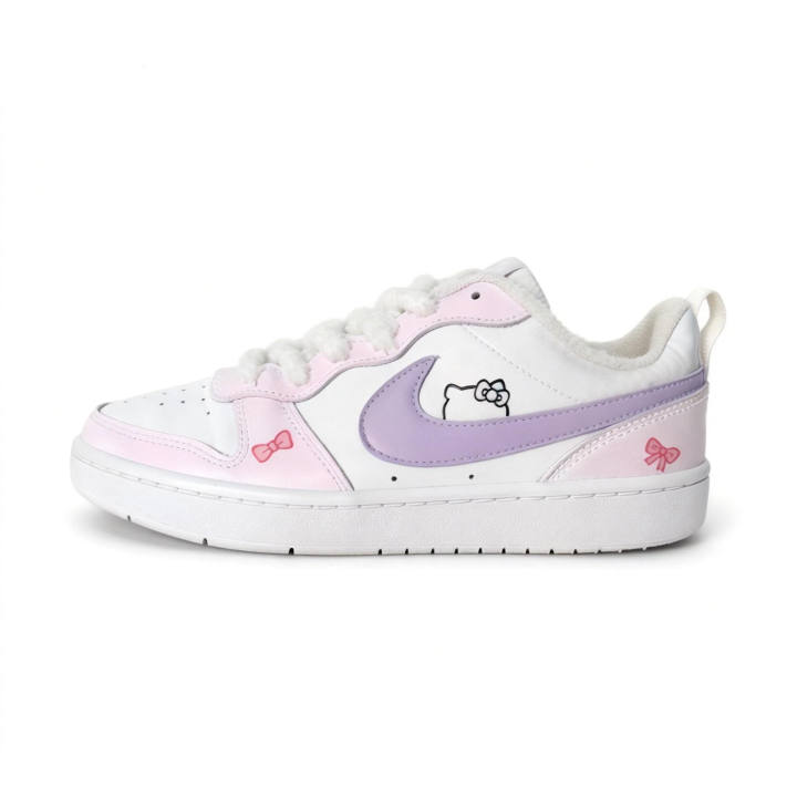 Nike Nike Pink Taro Katy Leather Cushioning Abrasion Resistant Slip Resistant Low top Skateboard Shoes Unisex Pink