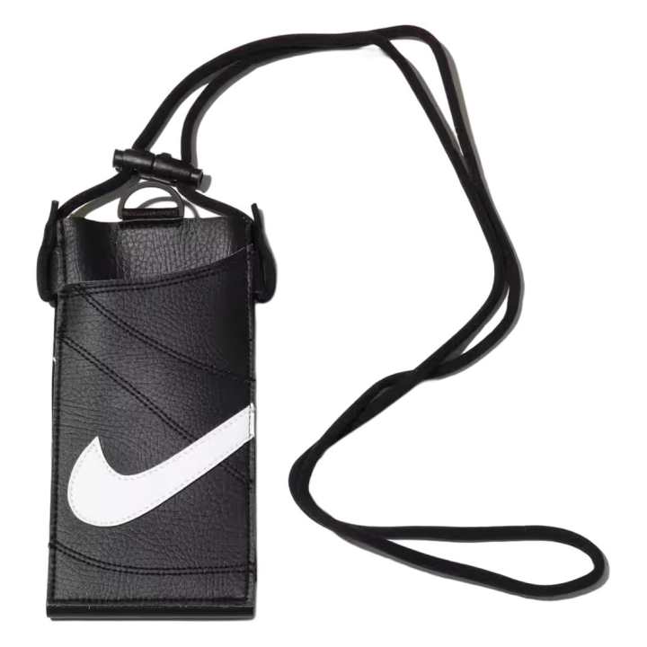 Nike Nike Nylon One Shoulder Crossbody Cell Phone Pouch Unisex Black