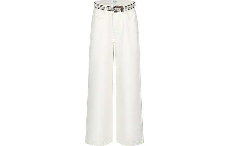 URBAN REVIVO Jeans Women's White Moderate Wide Leg Pants