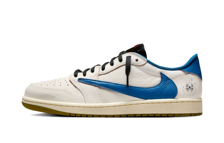 Jordan Travis Scott x Jordan Air Jordan 1 Blue And White Travis Scott X AJ1 Low Collaboration 7.0