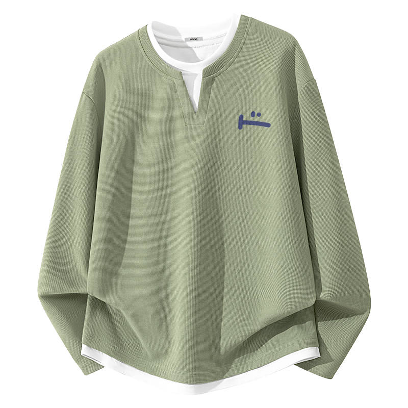 MINISO T Shirts Unisex Crew Neck Moderate Mock Two Piece