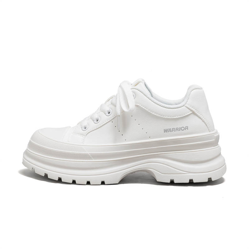 Warrior Height Increasing Abrasion Resistant Lightweight Low top Casual Shoes Women's White