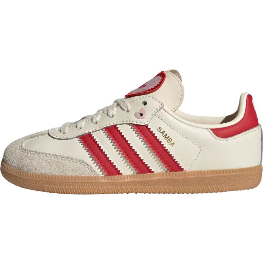 Adidas Originals SAMBA OG Low top Kids' Skateboarding Shoes White Red Kids'