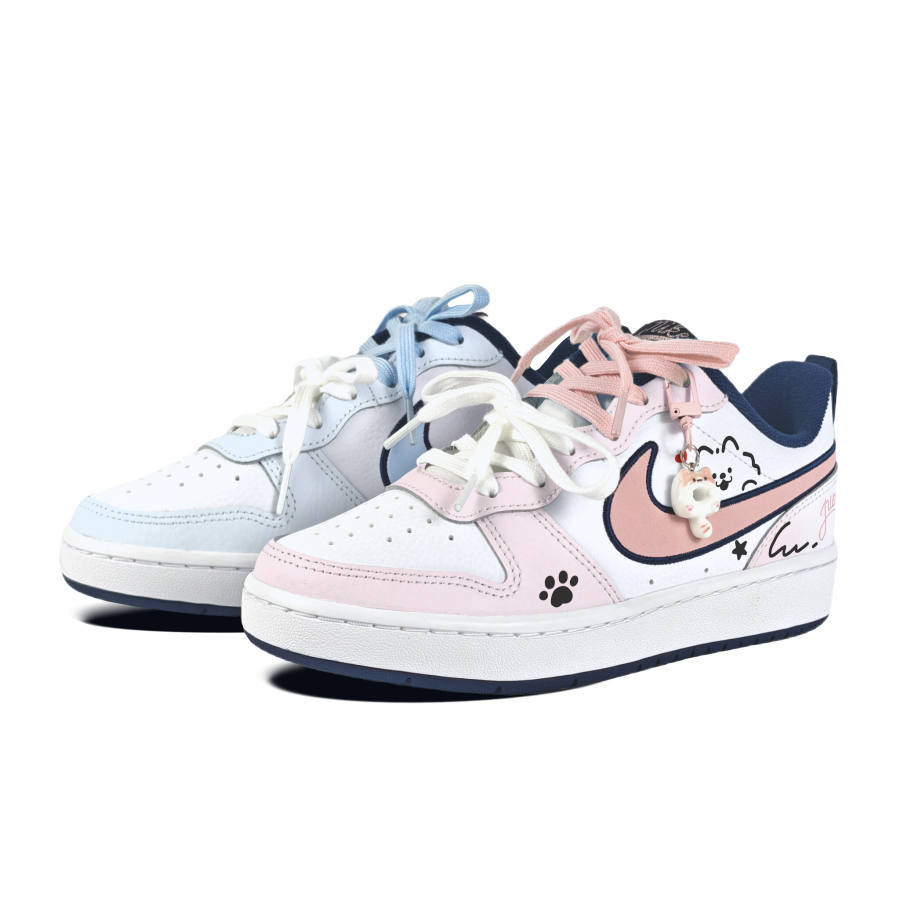 Nike Nike Court Borough Sam, Mismatched 1 Cushioning Abrasion Resistant Slip Resistant Skateboard Shoes Teenagers