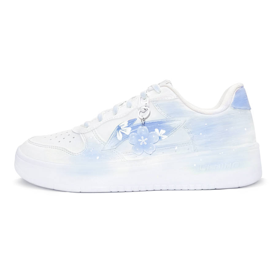 Li-Ning Li Ning Floating Boat Oil Paintings Blue, First Culture V Low top Skateboard Shoes Women's White Blue