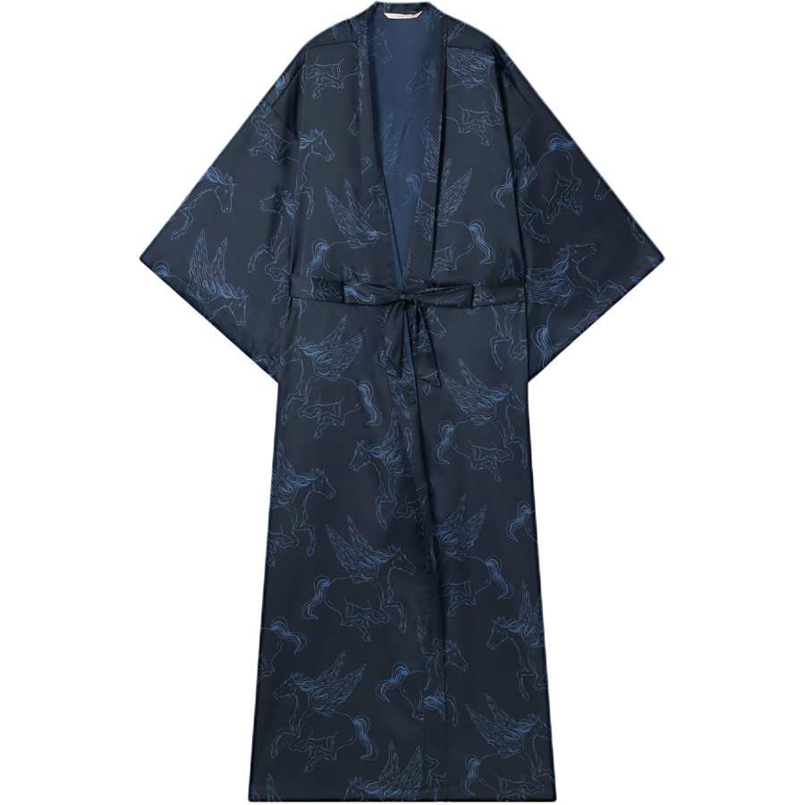 Victoria's Secret Sleep Robe Women's Ink Blue Pegasus Print