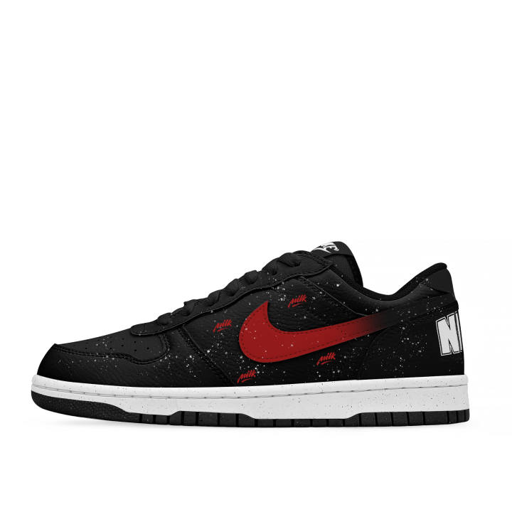 Nike Nike Big Low Lu Cushioning Abrasion Resistant Slip Resistant Low top Skateboard Shoes Unisex Black Red