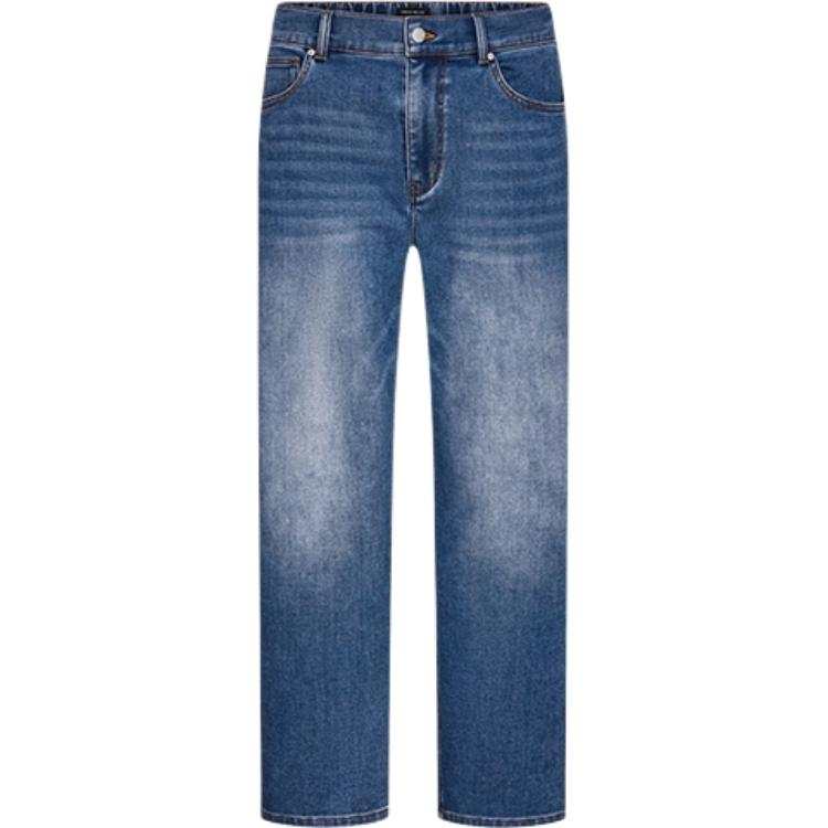 URBAN REVIVO Jeans Men's Blue Moderate Straight Fit Pants