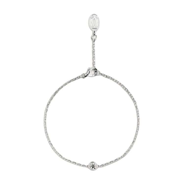 CARTIER D'Amour Collection 18K Gold Diamond Bracelets Unisex White Gold