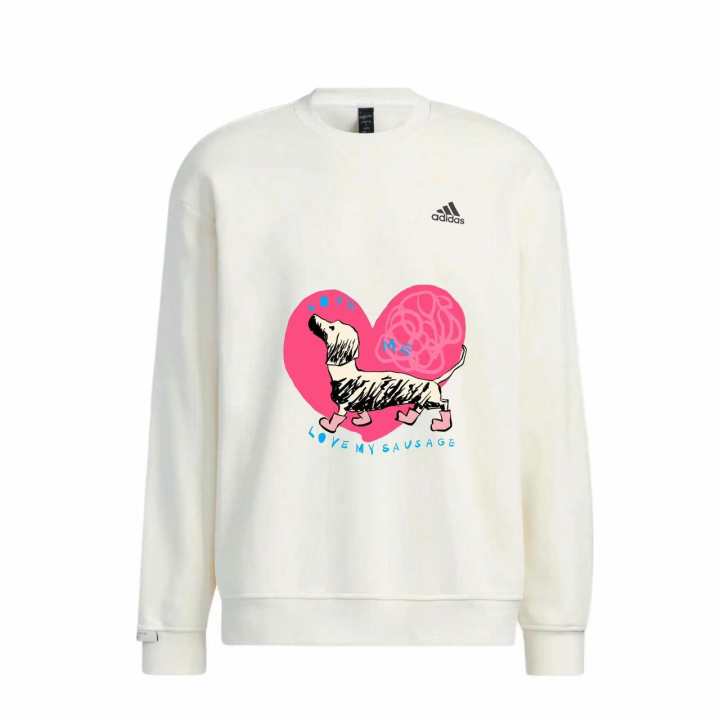Adidas Adidas LABEL Sweatshirts Unisex White Crew Neck Moderate Regular