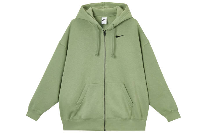 Nike Nike Athleisure Collection, Fleece Lined Thermal Hooded Long Sleeved Jacket Women's Light Green