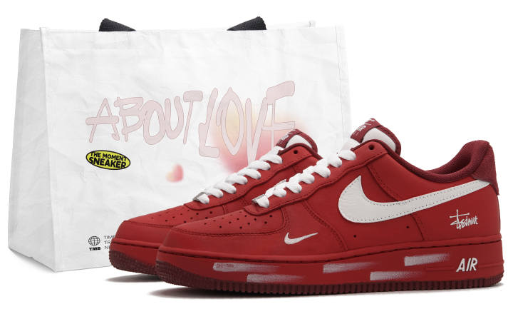 Nike Nike Air Force 1 Star Low top Skateboard Shoes Unisex Red White