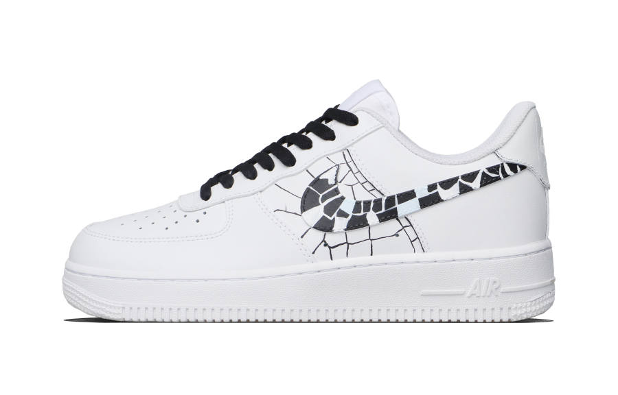 Nike Nike Air Force 1 Fissured Cow Leather Abrasion Resistant Abrasion Resistant Low top Skateboard Shoes Unisex Black