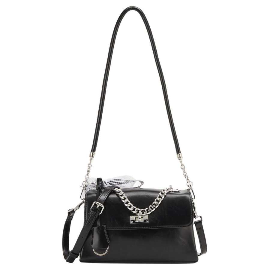 YEARCON Synthetic Leather Shoulder Bag Women's Black