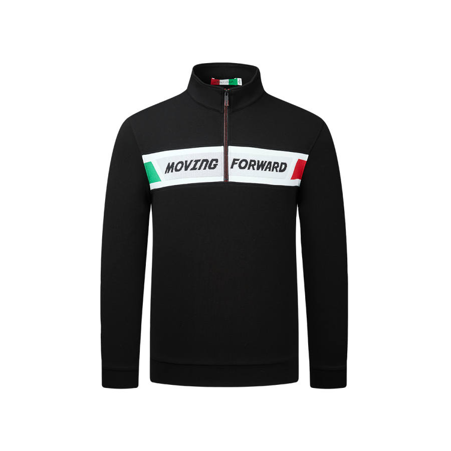 SEPTWOLVES SEPTWOLVES Sweatshirts Men's Black Stand Collar Moderate