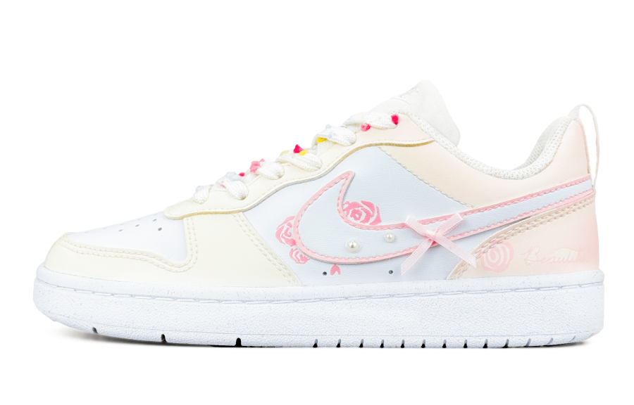 Nike Nike Court Borough Slip Resistant Slip Resistant Low top Skateboard Shoes Women's Yellow Pink