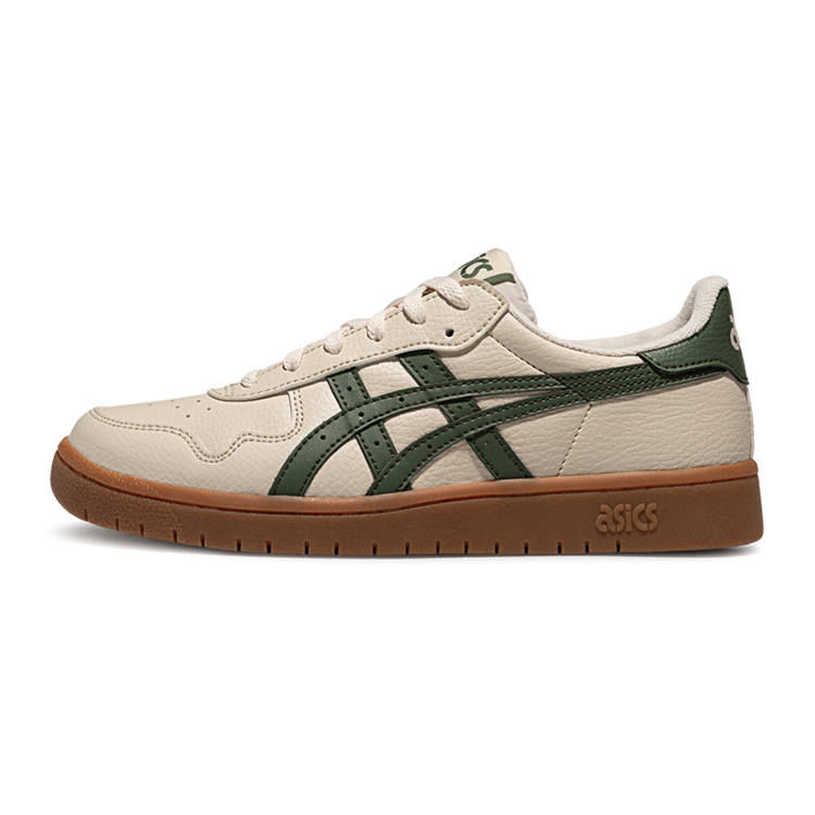 ASICS JAPAN S Synthetic Leather Vintage Slip Resistant Abrasion Resistant Low top Skateboard Shoes Unisex Beige Green