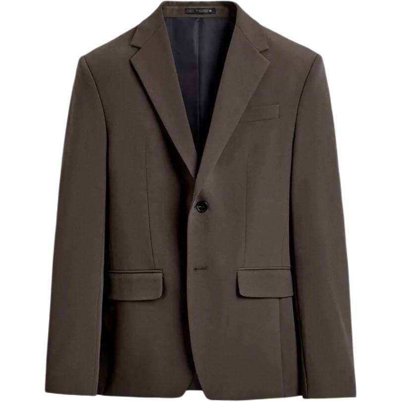 ZARA Business Suits Men's Brown Moderate